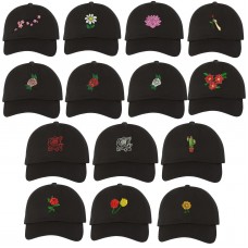 FLOWERS Dad Hat Embroidered Low Profile Blossom Sunflower Rose Baseball Caps  eb-76321844